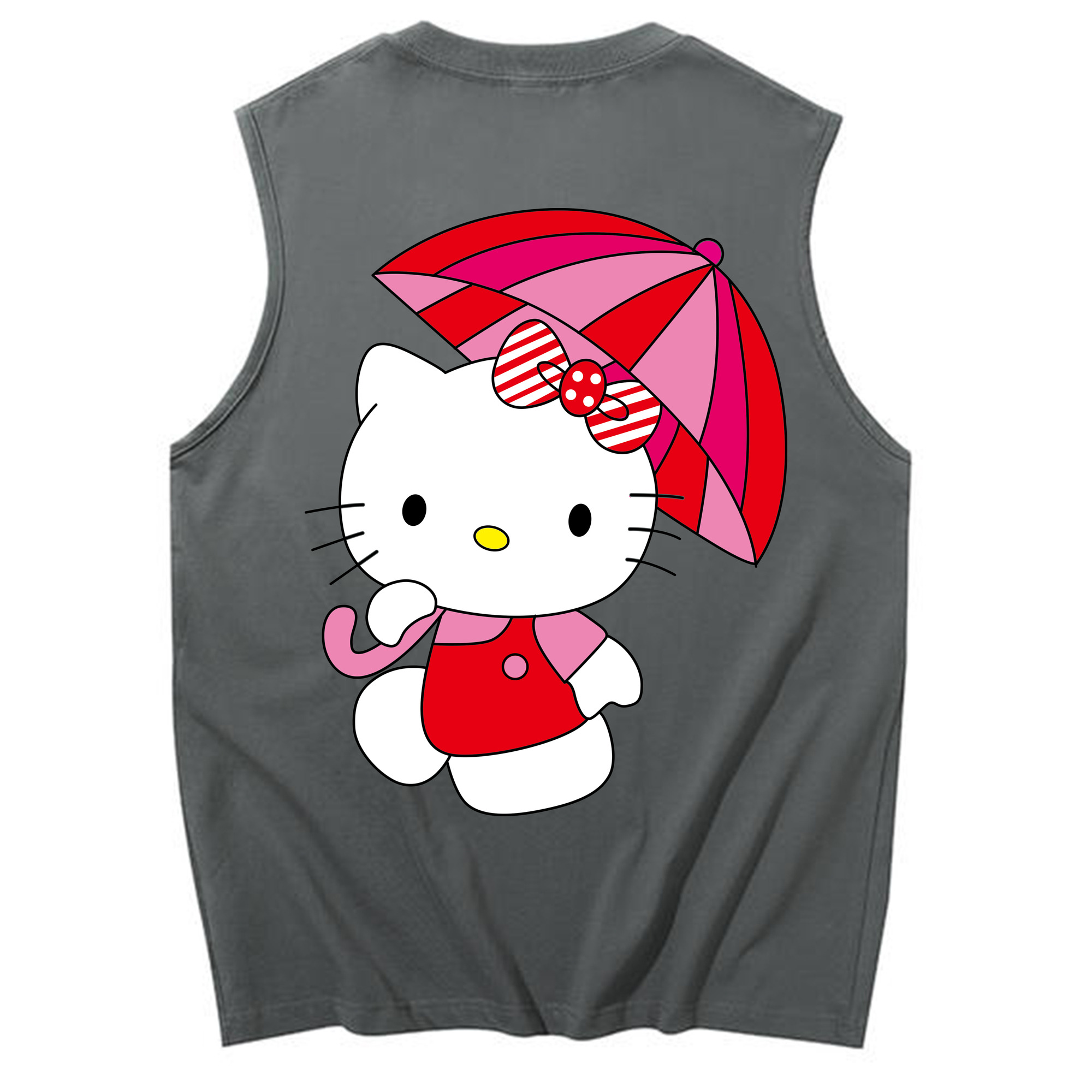 （画像用） Hello Kitty ハローキティ コットン100％タンクトップ（背面プリント）